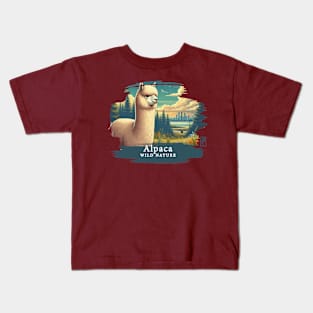 Alpaca - WILD NATURE - ALPACA - 20 Kids T-Shirt